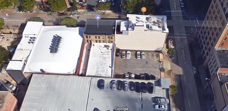 Google Maps view of 107 West Hargett