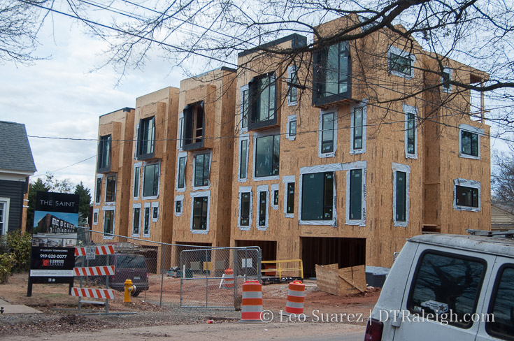 The Saint townhomes under construction. January 2018.