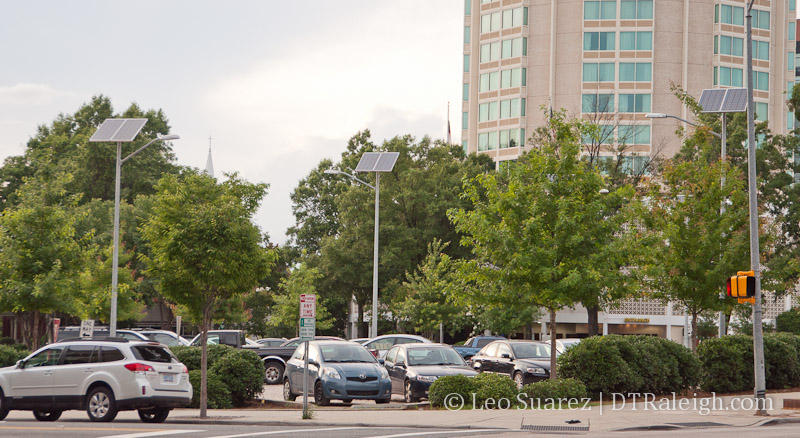 The parking lot at 301 Hillsborough Street