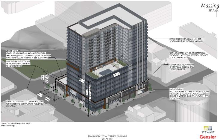 Rendering of 400 Hillsborough from AAD-009-17