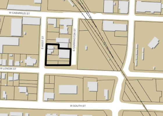 Site Plan map of 522 South Harrington