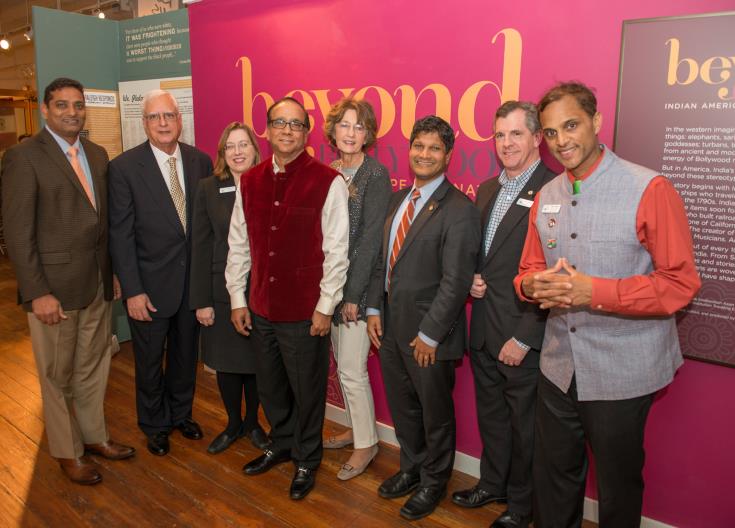 John Jivatode, Morrisville Town Councilwoman Vicki Scroggins-Johnson, Swadesh Chatterjee, Secretary of State Elaine Marshall, Sen. Jay Chaudhuri, Morrisville Mayor Mark Stohlman, and Mayor Pro Tem Steve Rao.