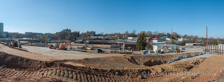 Standing on Capital Boulevard looking west, December 2017.