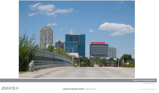 Charter Square North, perspective view from south