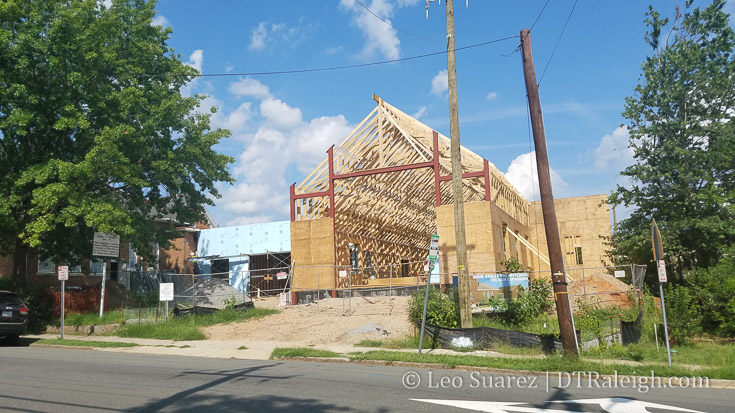 Construction of the new addition for Davie Street Presbyterian. August 2018.