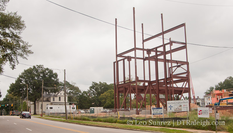 Holy Trinity Anglican Church construction on Peace Street