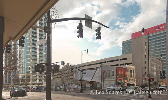 Corner of Martin and Wilmington Streets.