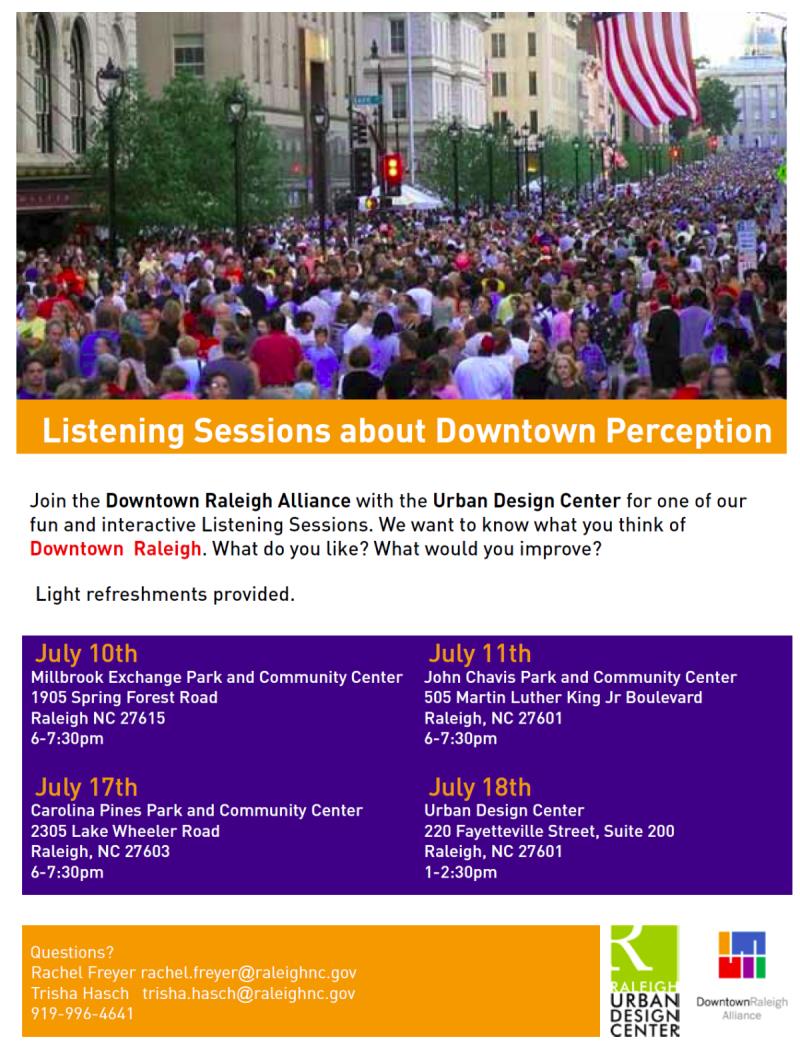 Listening Sessions about Downtown Perception