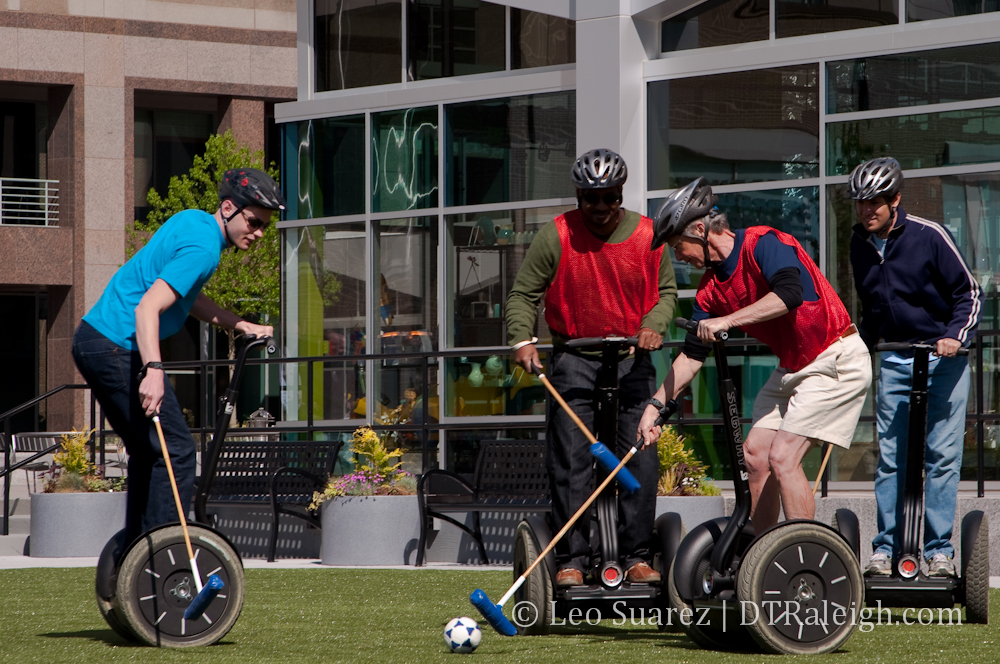 Segway polo in Downtown Raleigh