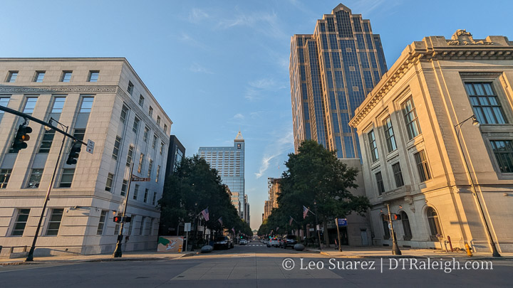 Photo of Fayetteville Street taken in 2023