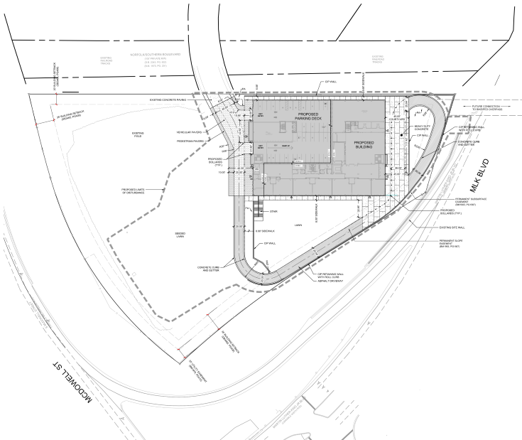 Site plan for Exploris Charter School