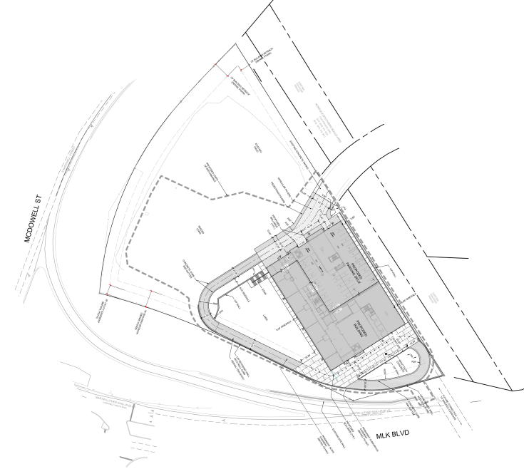 Site plan for Exploris Charter School