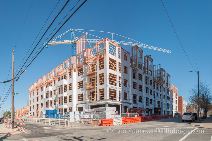 Northeast corner of Jones and Harrington Streets, February 2017