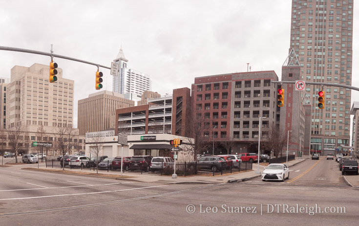 Corner of Cabarrus and McDowell Street, January 2017