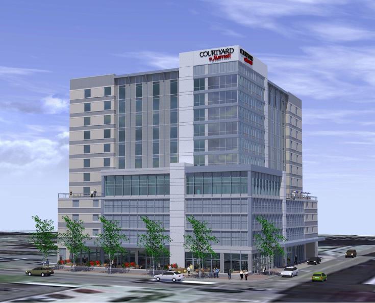 Rendering of future hotel on McDowell Street