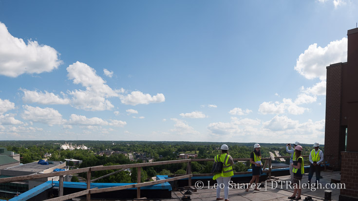 View from the upcoming rooftop bar at the Residence Inn Raleigh Downtown.