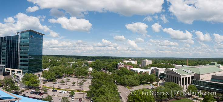 View from the upcoming rooftop bar at the Residence Inn Raleigh Downtown.