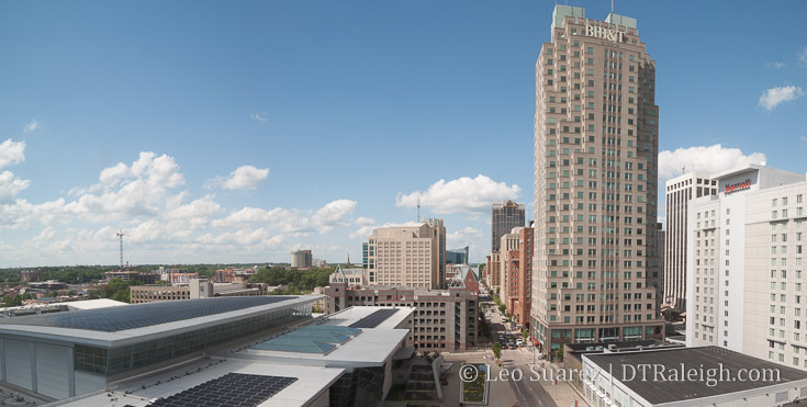 View from a tenth floor suite at the Residence Inn Raleigh Downtown.