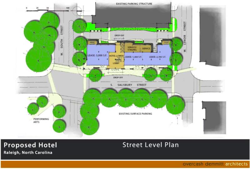 Rendering of the downtown Raleigh Marriott Residence Inn