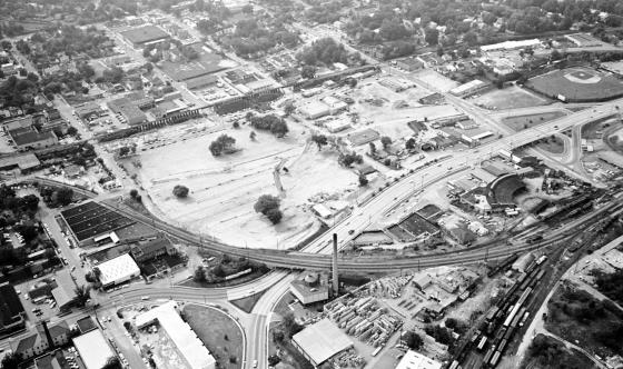 November 1964 Aerial photo of Capital Boulevard. Reprinted with permission from The News & Observer.