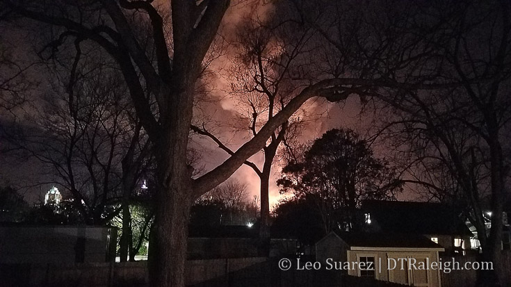 East Raleigh view of fire