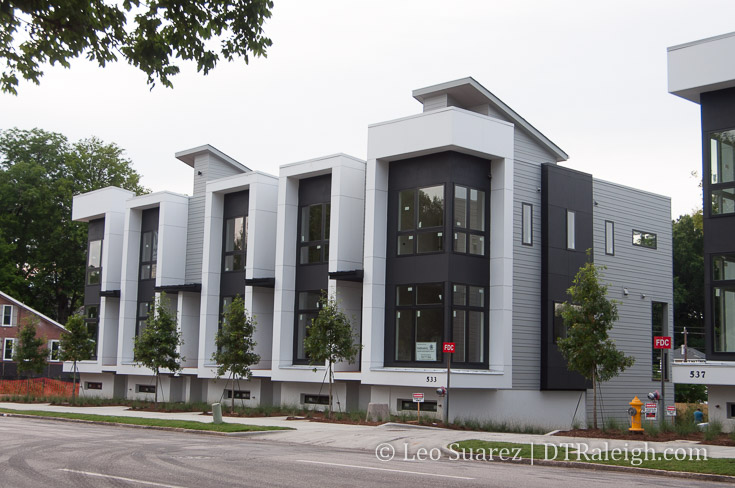 10 Arros townhomes along New Bern Avenue. June 2018.