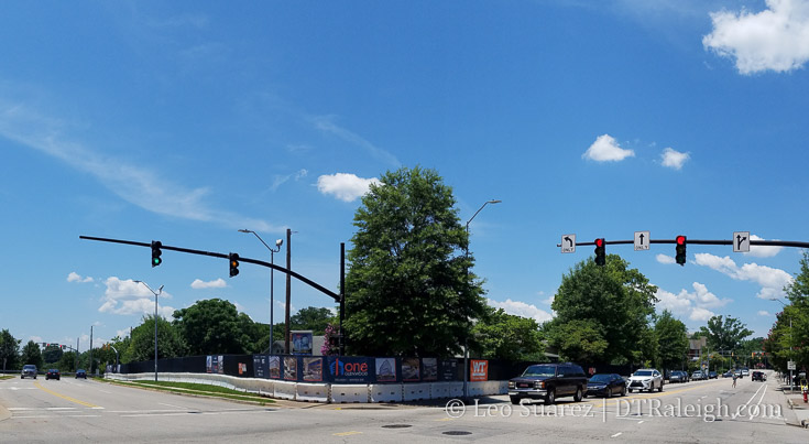 Corner of Hillsborough Street and Glenwood Avenue