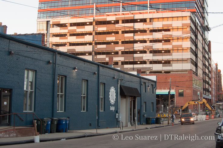 Lots of privately-built parking at The Dillon.