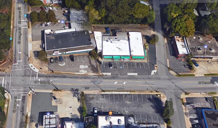 Google Maps of 800 West Peace Street