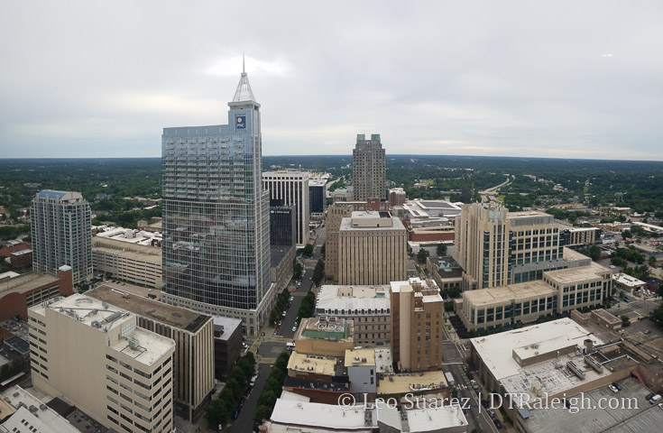 Aerial view of downtown Raleigh