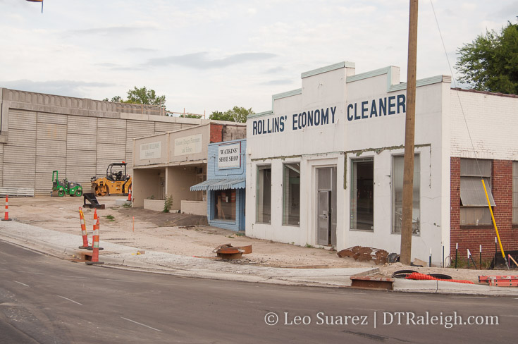 Buildings along Peace Street. June 2018.