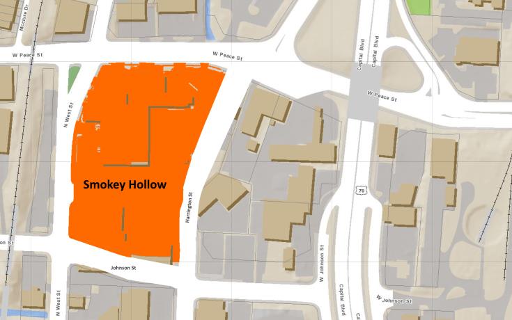 Map of Smokey Hollow area after 2018.