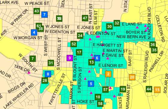2013 Raleigh Scattered Site Policy map