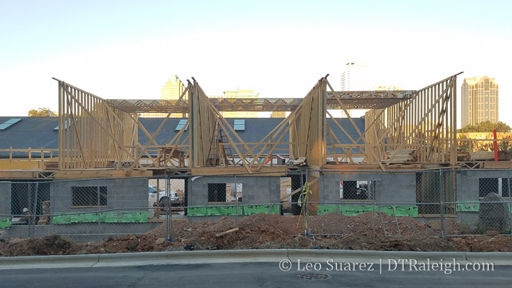 The Ware townhomes under construction