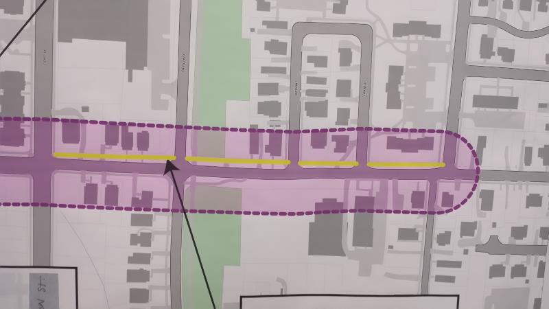 East Cabarrus Street - Sidewalks proposed for the northern side.