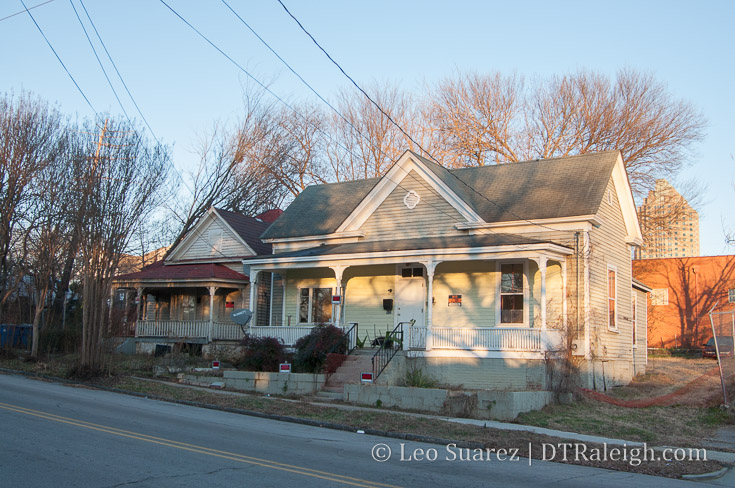 Old homes along West Street, planned for demolition.