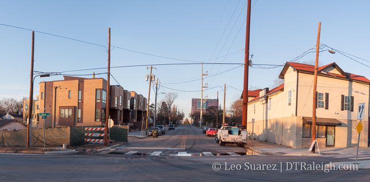 The end of South West Street at South Street.