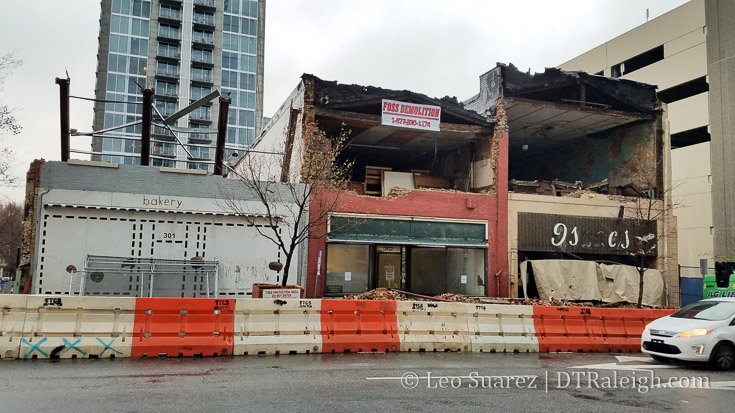 Old buildings along Wilmington Street, December 2016