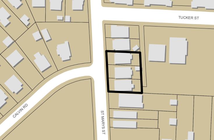 Map of proposed townhomes
