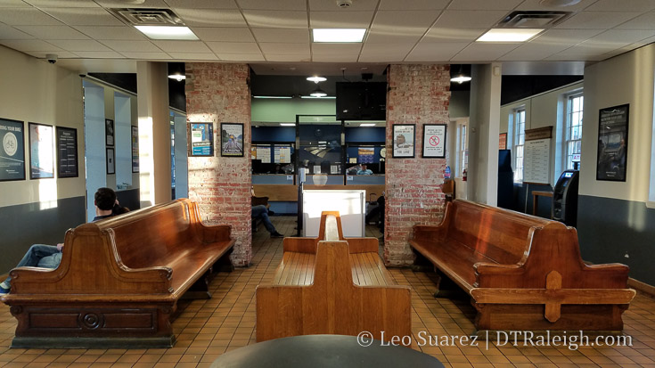 Interior of Raleigh Station. January 2018.