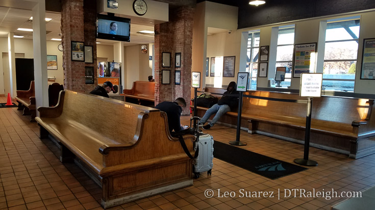 Interior of Raleigh Station. January 2018.