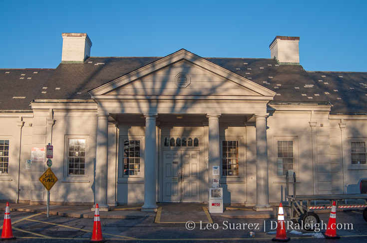 Exterior of Raleigh Station. January 2018.