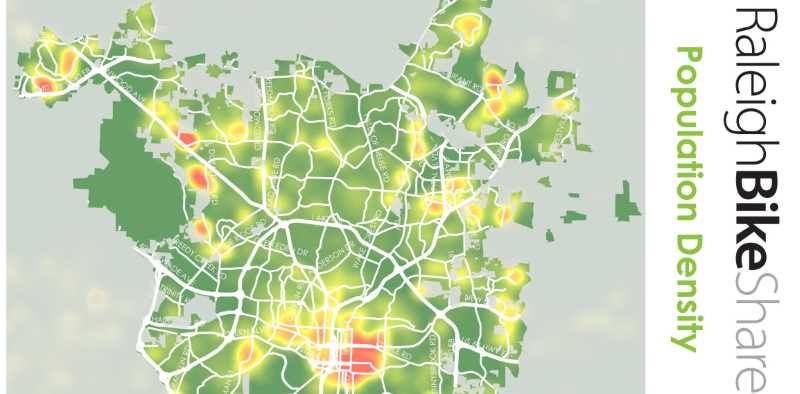 2014 Raleigh Bike Share Feasibility Study - Population Density