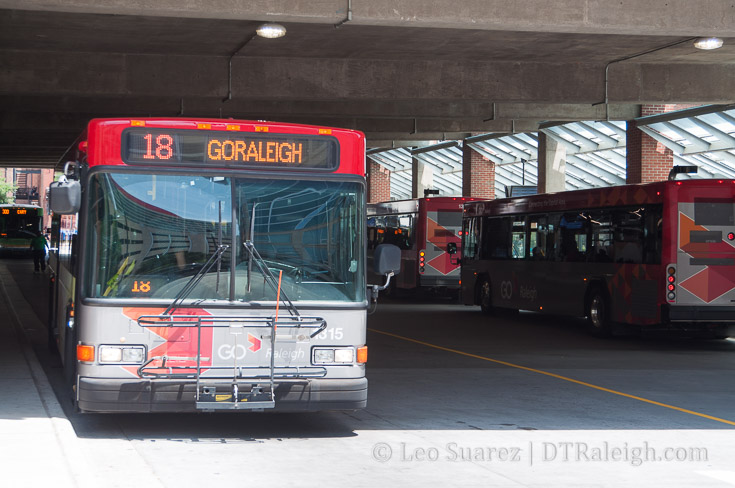 Bus at the GoRaleigh Station