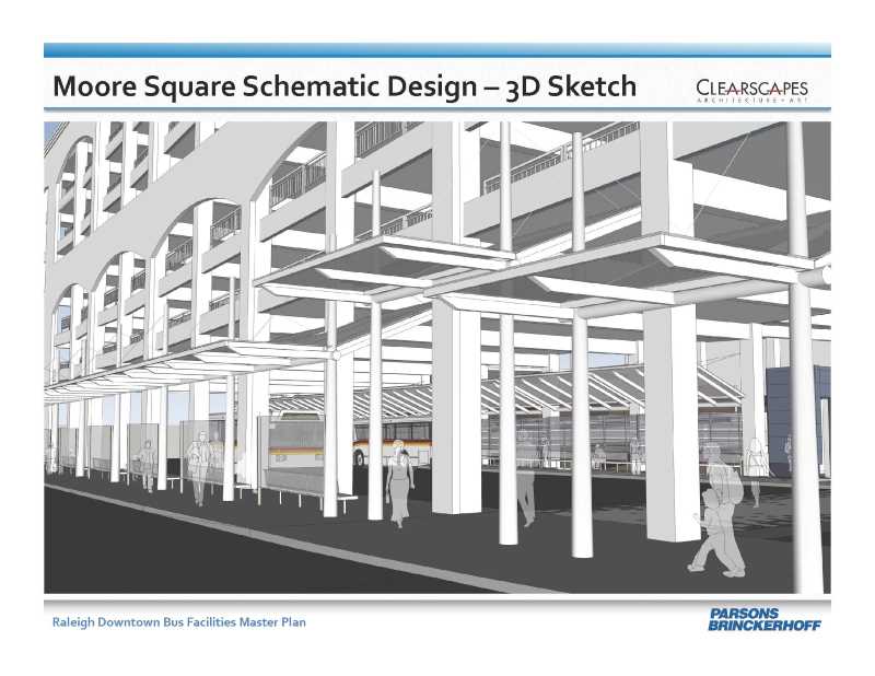 Plans for the future Moore Square Transit Station