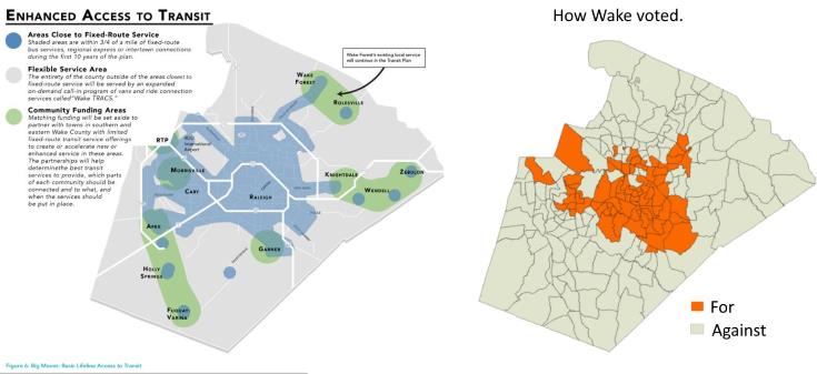 Voter Distribution of 2016 Transit Tax Referndum