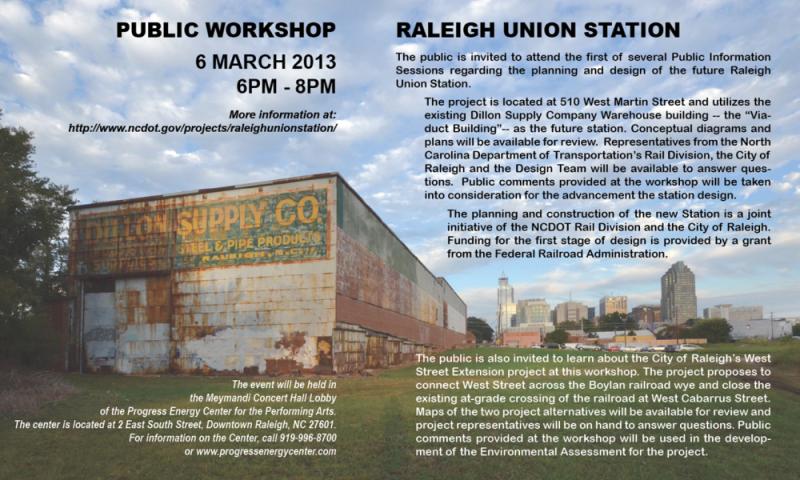 Raleigh Union Station Public Workshop