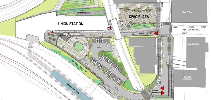 Raleigh Union Station site plan.