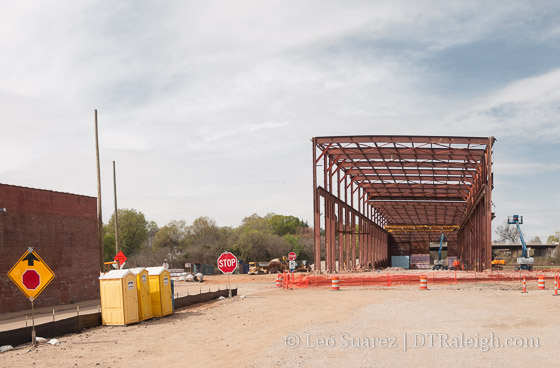 Raleigh Union Station construction site March, 2016.