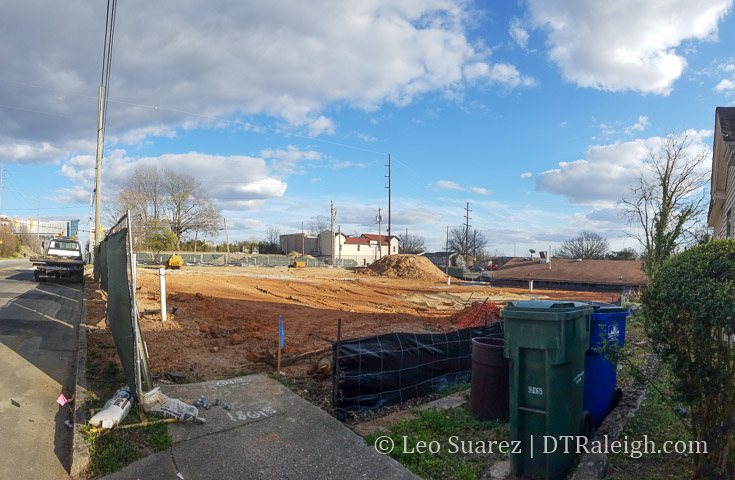 Current site at West and Lenoir, February 2017.